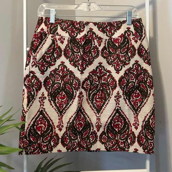 Merona Dresses & Skirts - Merona Red and Black Patterned Pencil Skirt NWOT